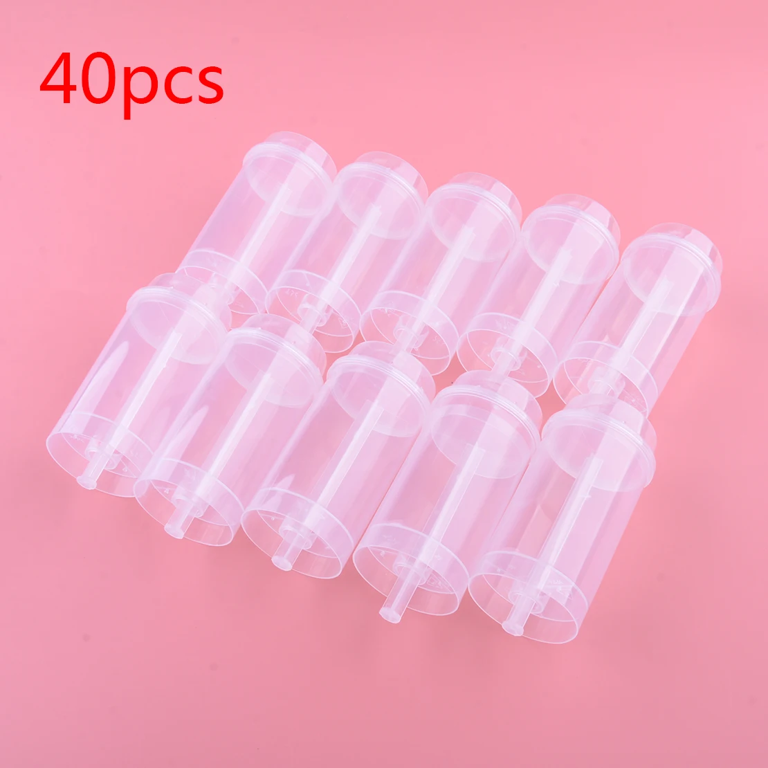 40Pcs Transparent PP Anti-skid DIY Pushable Push Up Pop Cake Holders Containers for Cheesecake Mousse Pudding Ice-creams Jelly