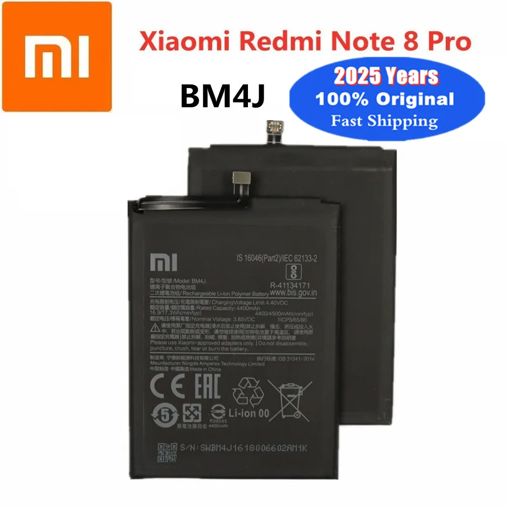 2025 Years 4500mAh BM4J Original Battery For Xiaomi Redmi Note 8 Pro Note8 Pro 8pro High Quality Replacement Phone Battery