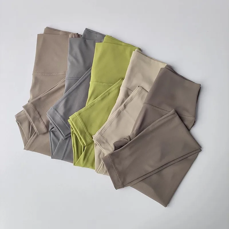 Hohe Taille, Hüftheben, Yogahose, Damen, Sport-Fitnesshose mit Taschen, Nude Feel Fitness-Ausrüstung – Detail 12