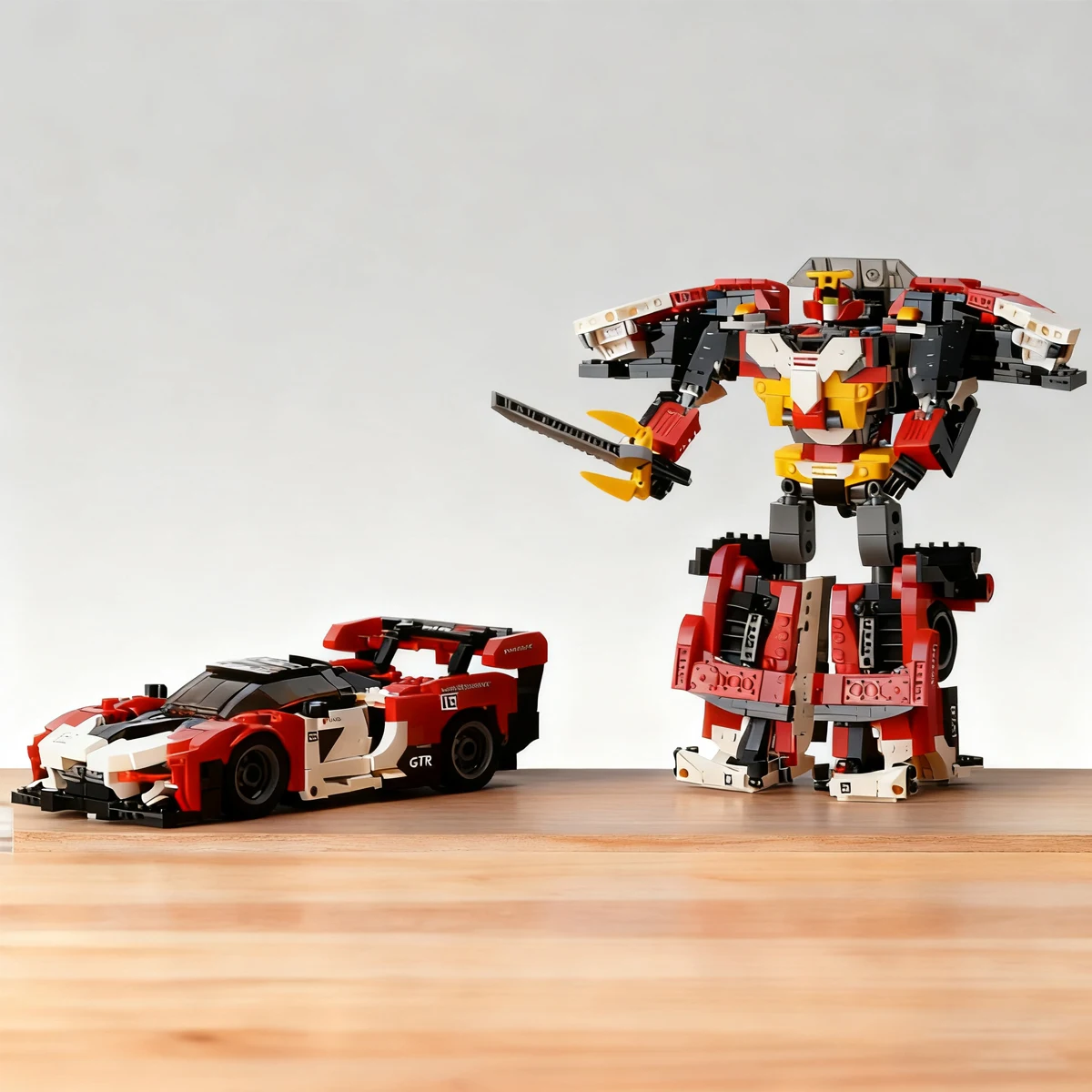 

New Robot Toy Car Transforming Building Blocks Ornaments Boys' Gifts Creative Assembly Car Model Cool Robot Holiday Gift Christmas