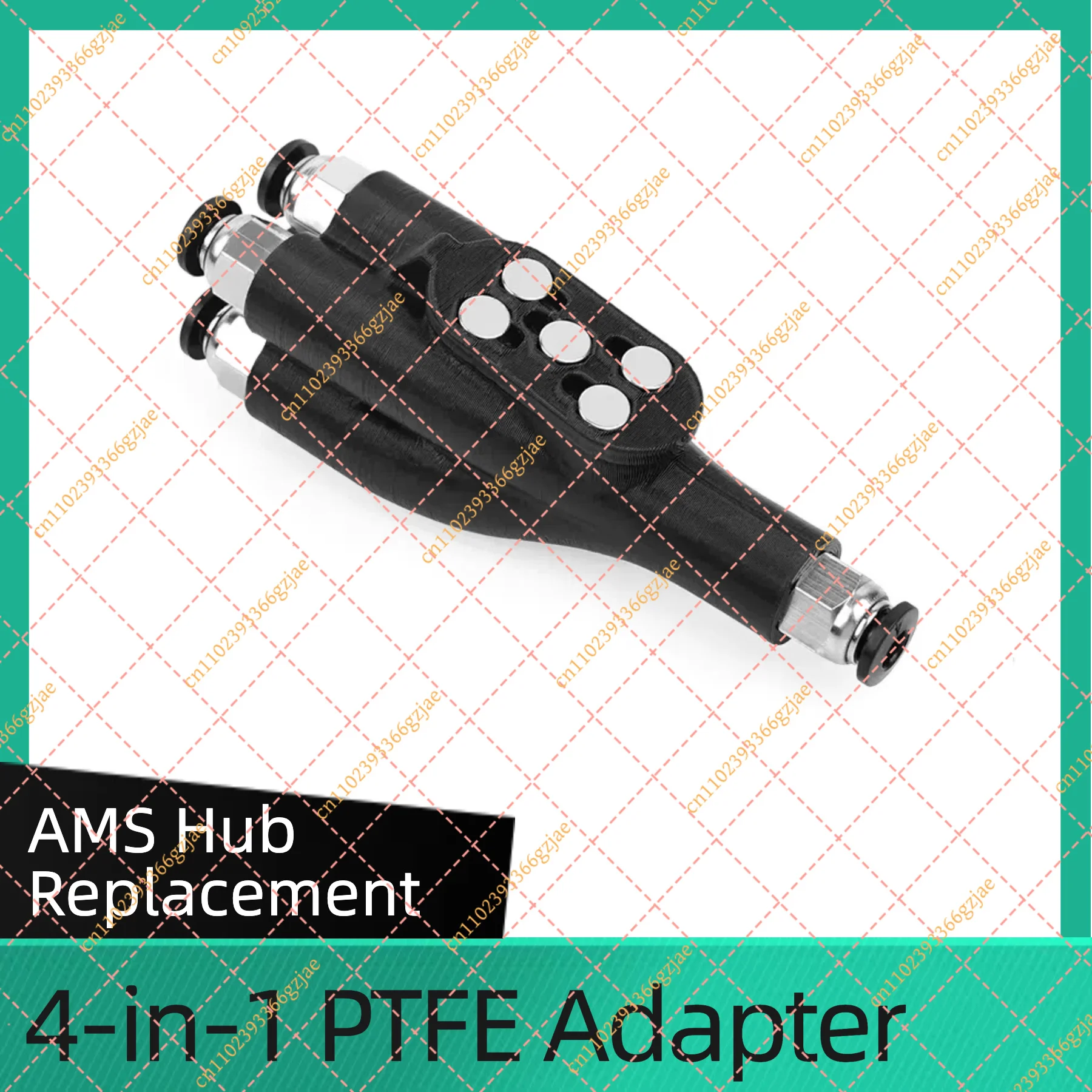 For Bambu Lab 4-in-1 PTFE adapter Used to Replace AMS Hub 3D Printed Upgrade Accessories for Bambu Lab AMS X1 P1 3D Printer Part