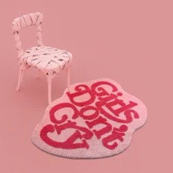 Irregular Girls Dont Cry Rug for Bedroom Bedside Carpet Shaggy Faux Wool Living Room Area Rug Boys Dont Lie Rugs Floor Mat