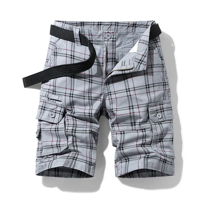 Cargo Short Heren Lente Zomer Rijbroek Katoenen Bermuda Camouflage Denim Casual Multi-Pocket Broek Kleding Heren Cargo Short