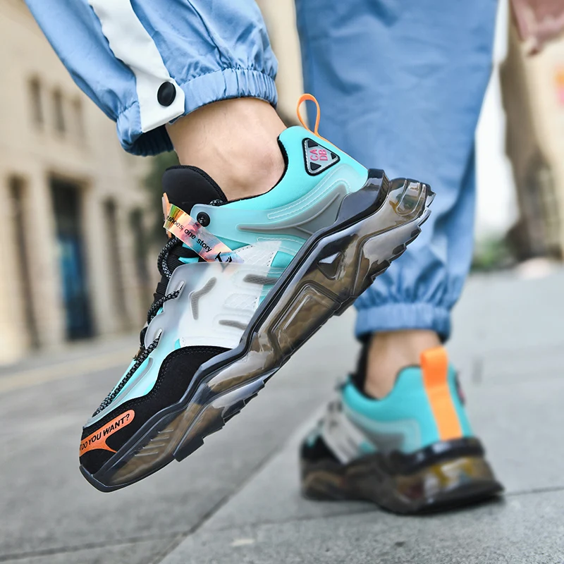 Men's Breathable Casual Sneakers Luxury Trainer Fashion Loafers Running Shoes - Comfortable Race Shoes for Male - view 6