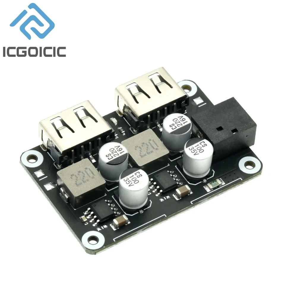 Dual USB Fast Charge Step-down Module 6-30V12V24V To QC3.0 HWFCP Car Phone Charging