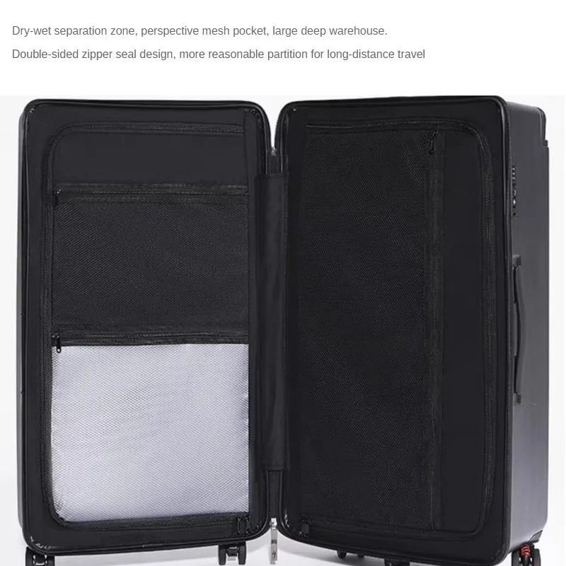 Super Suitcase 32/36 Inch Large Capacity Ultra Light Trunk Unisex Wide Handle Fashion Trolley Case for Students Carry on Luggage