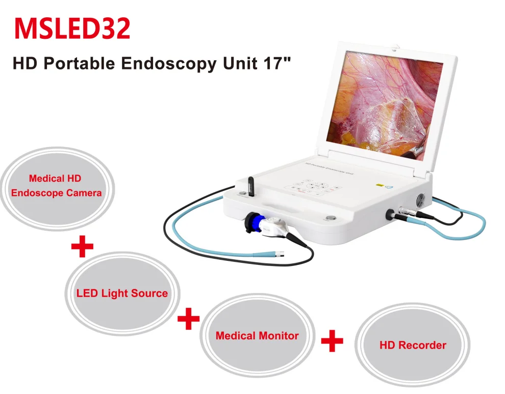 NEW full HD portable Endoscope camera with 80W LED cold light source