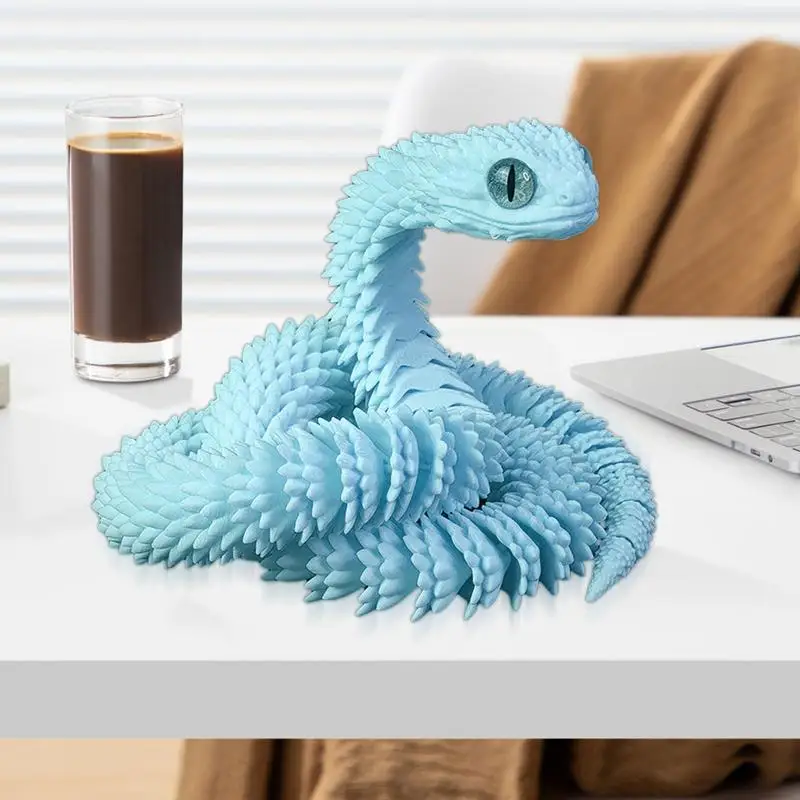 

75cm Articulated Snake 3D Printed Animal Toy Realistic Pranks Props For Desk Bed Table Bookshelf Dashboard Car Interior Tabletop