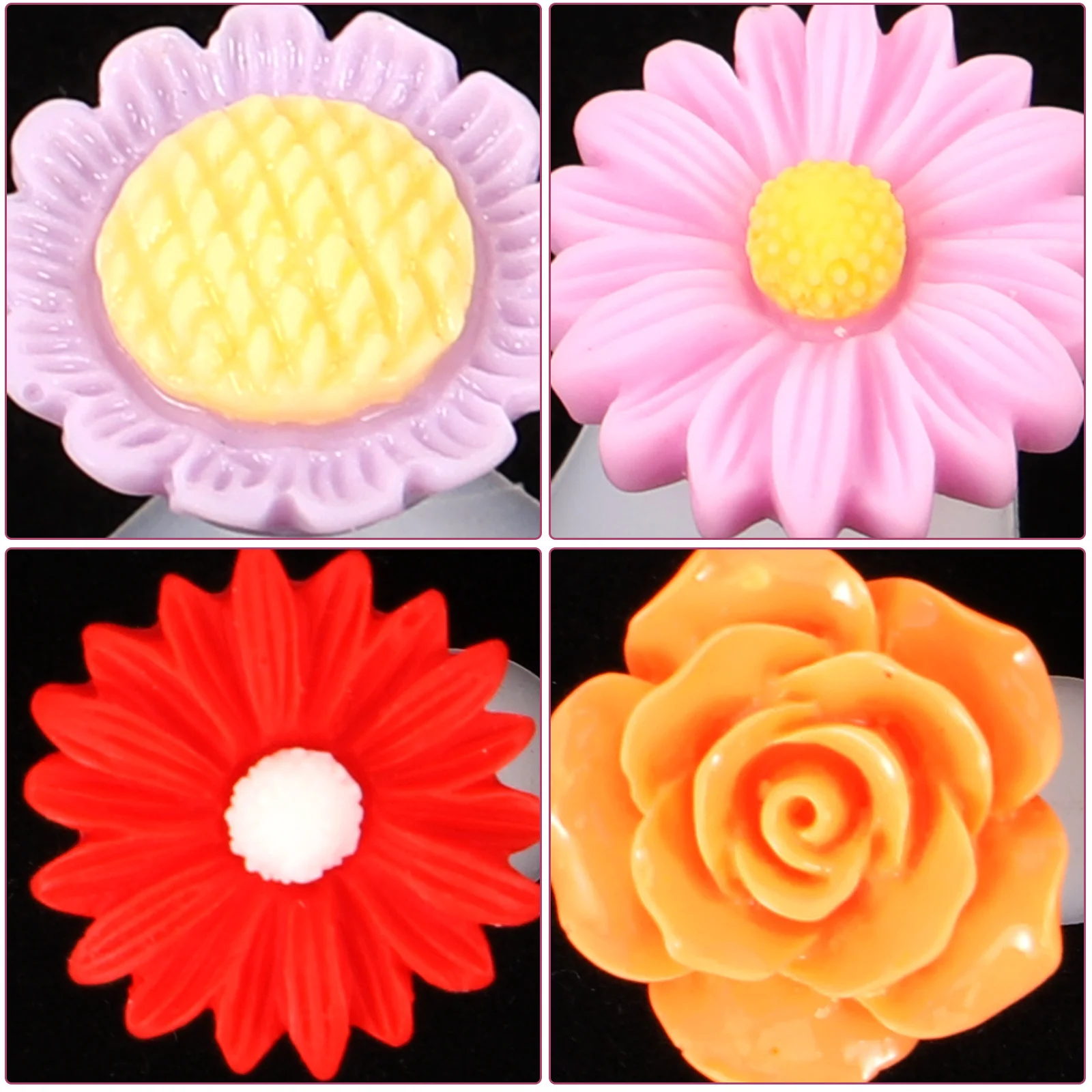 

32Pcs Silicone Toe Separators Flower Design Soft Comfortable Pedicure Toe Separators for Nail Polish Nail Art Accessories