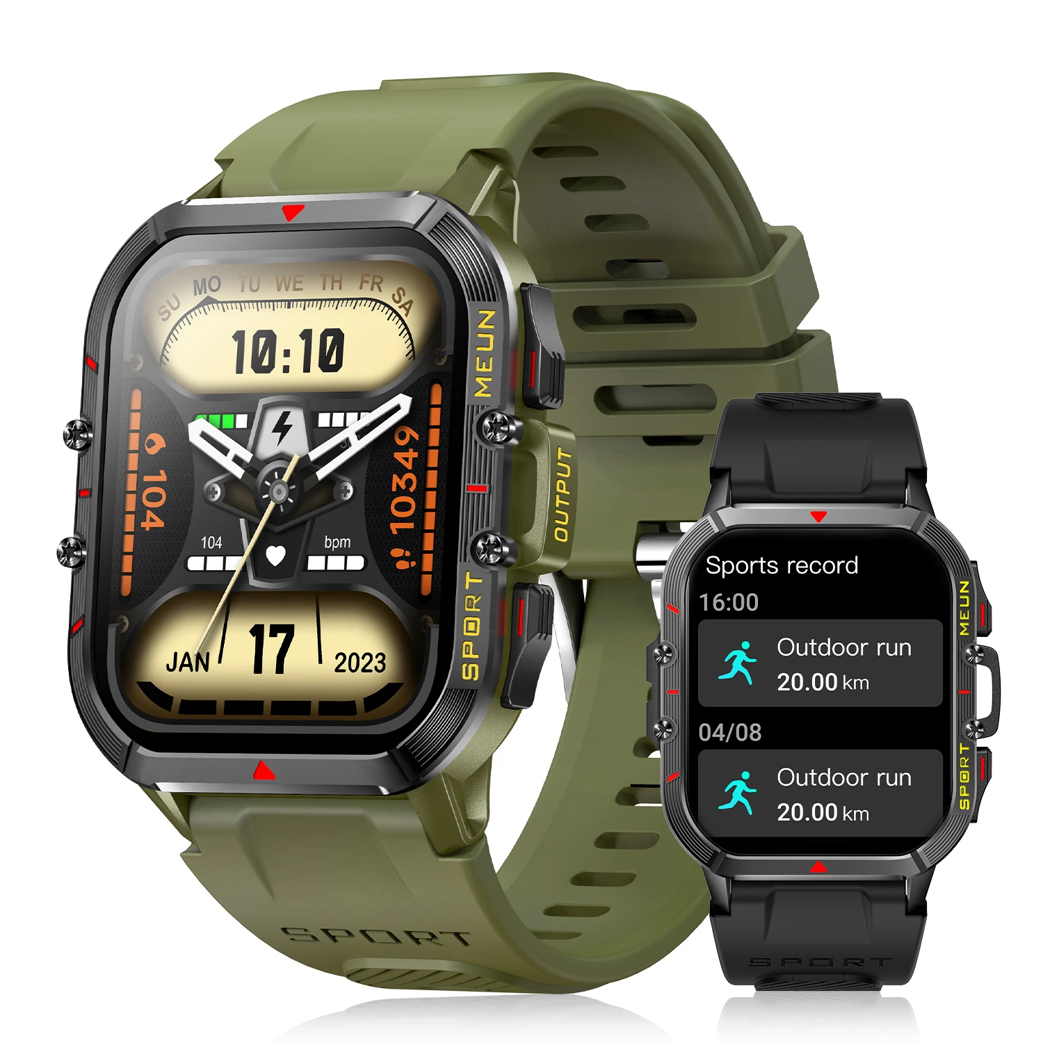 2024 Outdoor Sport Smart Watch for Men Blood Pressure Running Watch Call Digital Sport Watch Hot selling 3ATM Waterproof