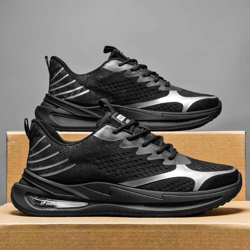 

Trendy Breathable Mesh Running Shoes for Teens And Men Thick Sole Shock Absorption Anti-Slip Summer New Arrival Casual Sports