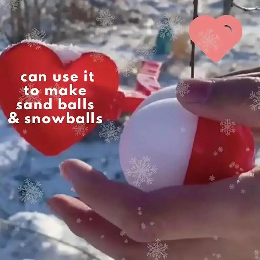 

Winter Snowball Maker Toy, Heart Snowball Maker Tool And Long Handle Perfect