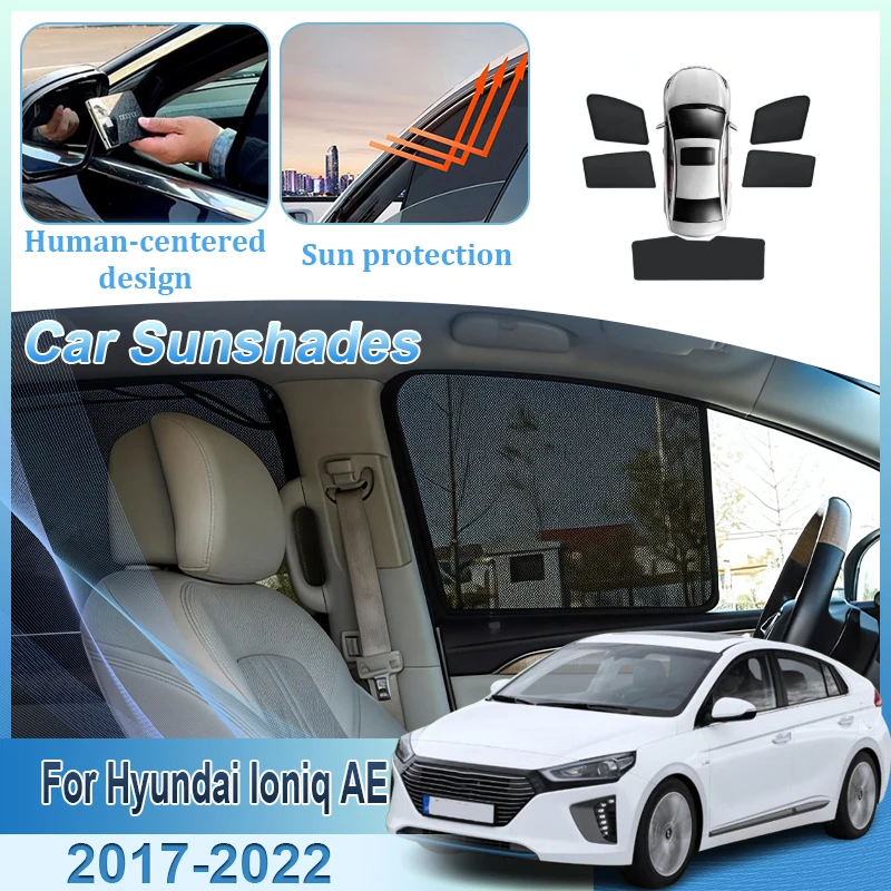 

For Hyundai Ioniq AE 2017-2022 Sunshades Mesh Shade Window Sun Anti UV Visor Heat Insulating Privacy Protection Auto Accessories