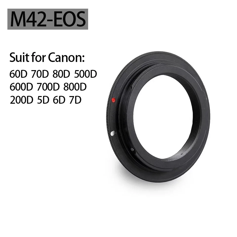 Metal Lens Adapter Ring M42-EOS EF Mount Bayonet for Canon 60D 70D 80D 500D 600D 700D 800D 200D 5D 6D 7D DSLR Camera Accessories