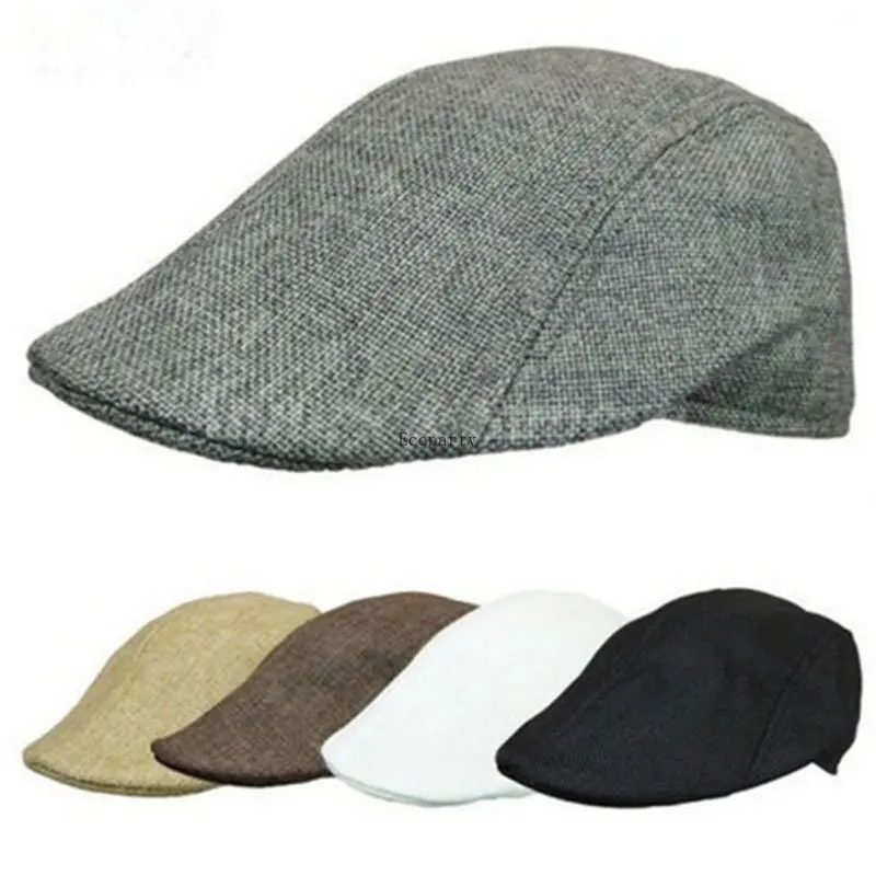 Vintage Newsboy Caps Gatsby Hats Ivy Golf Driving Sun Flat Cabbie Cap peaky Blinder for Men Women Summer Spring Autumn Hat