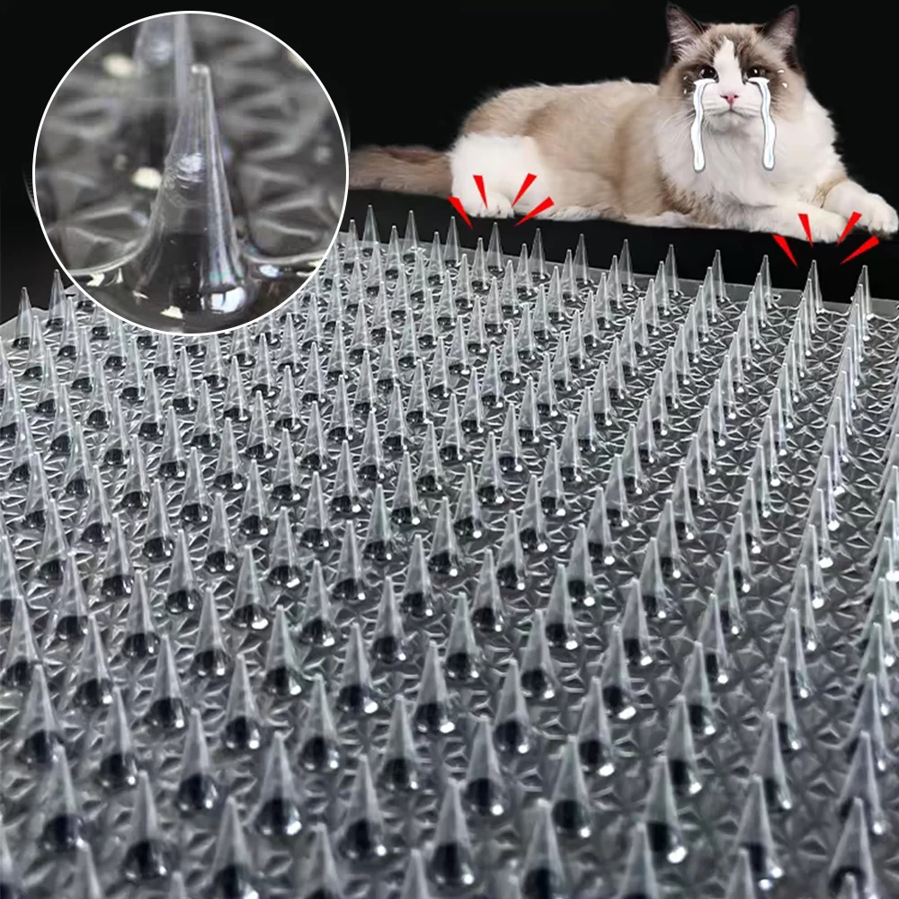 Furniture Protection Anti-Cat Mat Cat Repellent Mat Pet Cat-Stab-Proof Mat Anti-Cat Net Sofa Garden Pet Supply Transparent