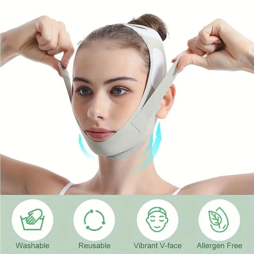 Reusable Face Slimming Bandage V Line Face Shaper Women Chin Cheek Lift Up Belt Facial Massage Strap Face Skin Care Skin Tools