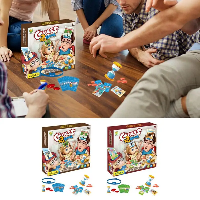 Who Is It Board Game Cards Picture Guessing Board Game For Kids Brain Training Game Toy Interactive Classic Board Games For Kids