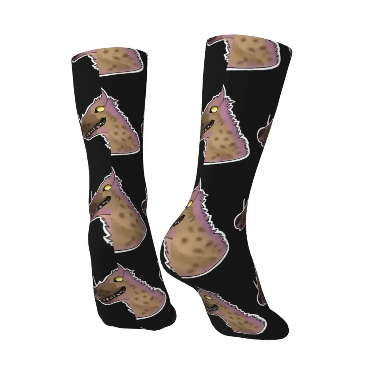 Funny Happy Men's Socks Hyena Retro Harajuku Fursona Hip Hop Novelty Seamless Crew Crazy Sock Gift Printed