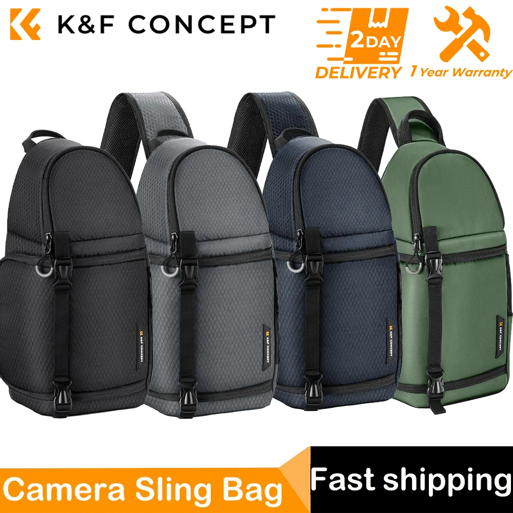 K&F Concept Camera bag Photography Backpack 10L Waterproof Camera Sling Backpack DSLR/SLR Camera Case Photography Bags