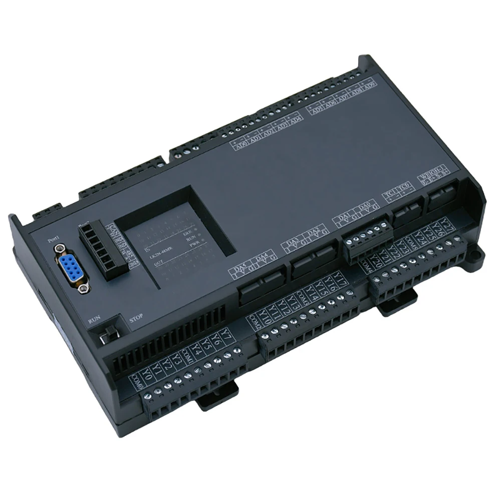 PLC 14 20 32 48 64MR/MT/MRT up to 10AD 2DA RS232 2xRS485 32000 Steps 4/8 High Speed Output CAN NTC Optional