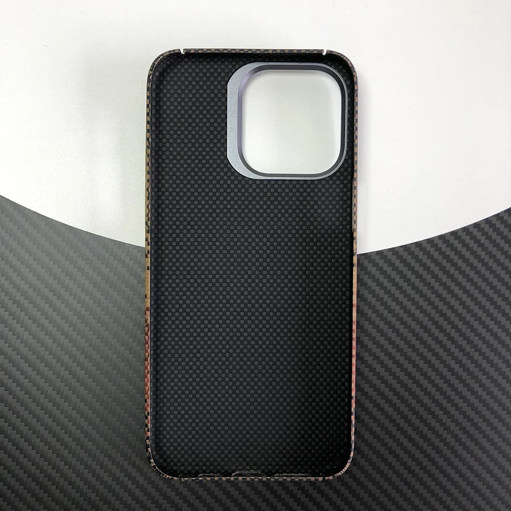 Phone colorful case for Apple iPhone 15 Pro Max ip15pm 15pm Kevlar real Aramid Carbon Fibe case Geometric lightweight 08