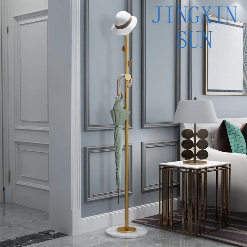 Coat Rack Hanging Stand Modern Nordic Indoor Coat Rack Metal Gold Hangers  Pared Furniture