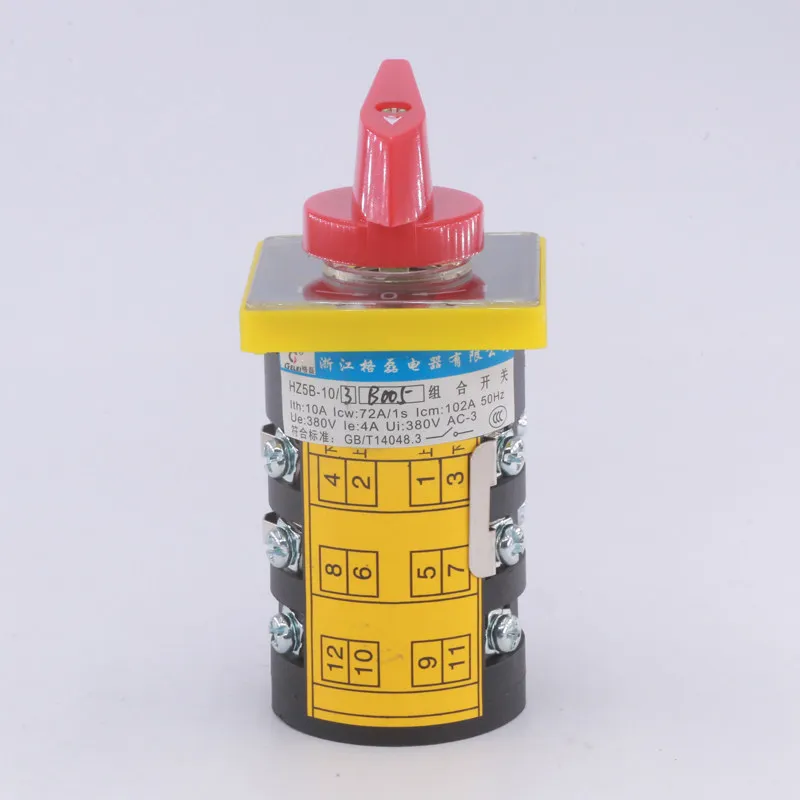 HZ5B-10/3 B005 Self-reset Three-phase Motor To Cis-forward and Reverse-turn Universal Conversion Switch，1PCS