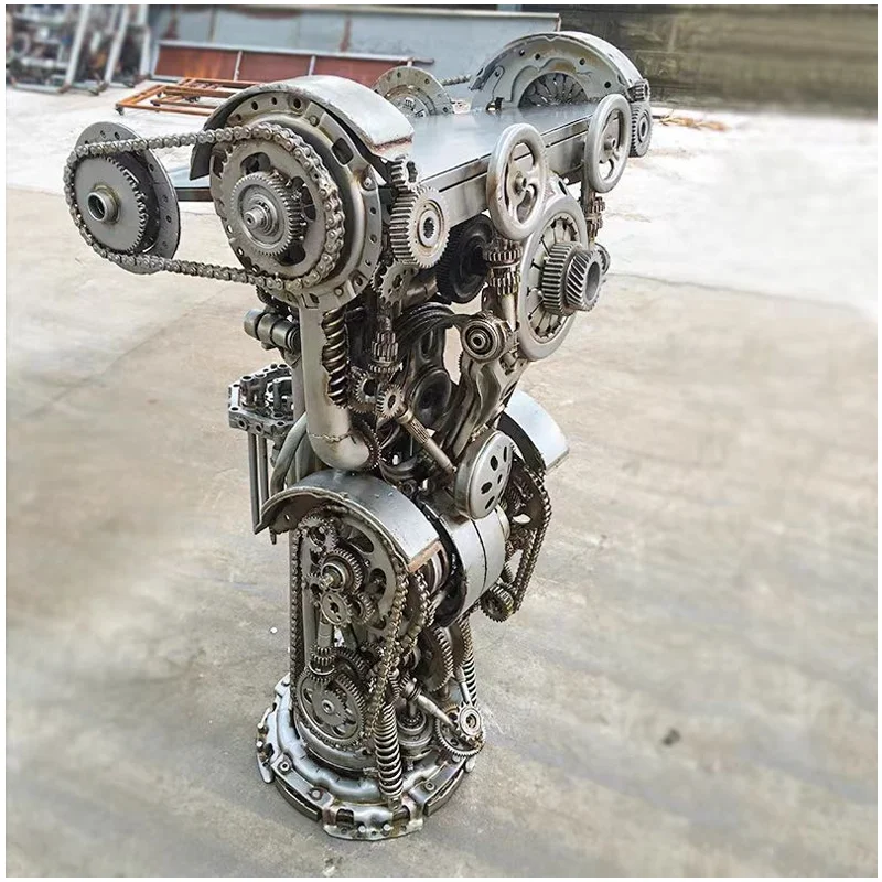 

Custom retro industrial style gear iron front desk decoration front desk checkout page bar restaurant bar ornament decoration