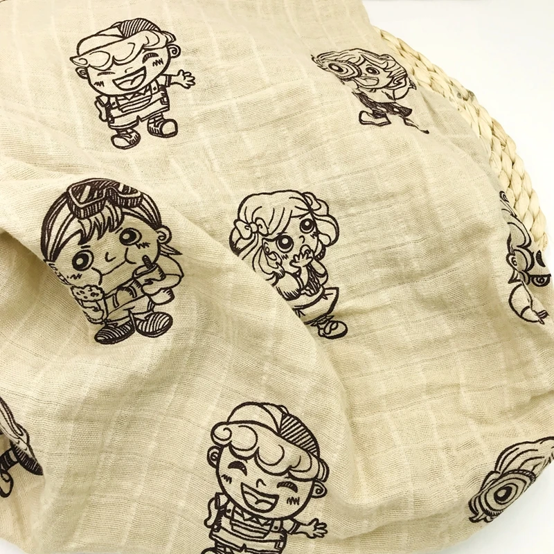 وحيد القرن 100% القطن العضوي لينة الطفل بطانية من الموسلين التقميط تلقي بطانية لحديثي الولادة قماط الرضع الكمال #6