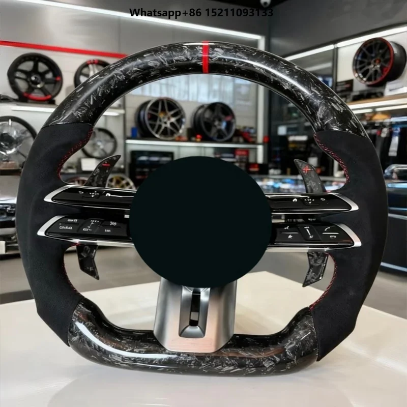 Custom Steering Wheel Boat Forged Carbon Fiber Fashion Car Steering Wheel Cover for W209