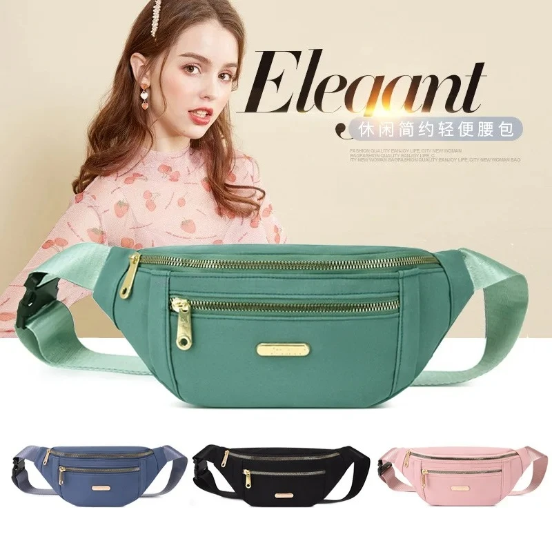 

Оксфорд женская сумка через плечо многослойная двойная молния многофункциональная поясная сумка мужская сумка через плечо