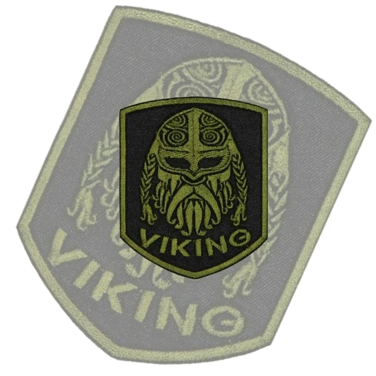Zielony Viking Old Man z brodą Haftowane naszywki na odzież Punk Iron on Haftowane naszywki na ramię Bikers MC for Jackets