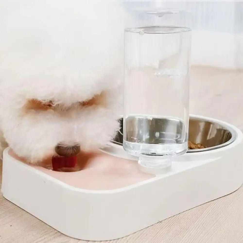 음식 그릇 스테인리스 스틸 고양이 그릇 방수 미끄럼 방지 음식 그릇 반전 방지 슬로우 피더 강아지 용품