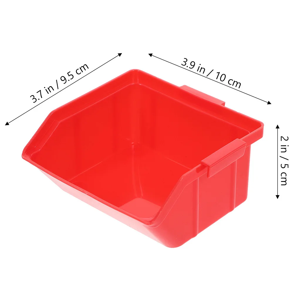 Organizador de peças de plástico abs, 5 peças, empilhável, caixas de armazenamento para ferramentas, garagem, oficina, peças pequenas, organizador de galpão de armazenamento