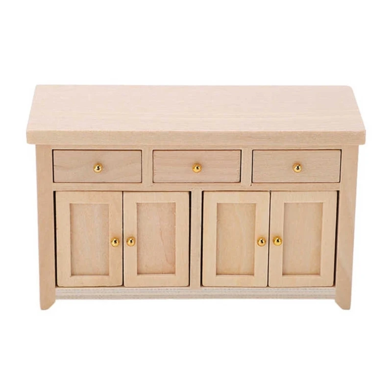 

G2TE Handcraft 1/12 Scale Dollhouses Cabinet Furniture For Kids Imaginative Roleplay