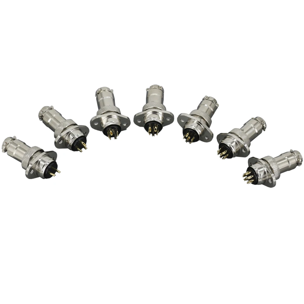 1 Set Aviation Plug and Socket GX16-2/3/4/5/6/7/8/9/10P 16MM Rhombus Flange Seat DF16 Series Aviation Column Connector