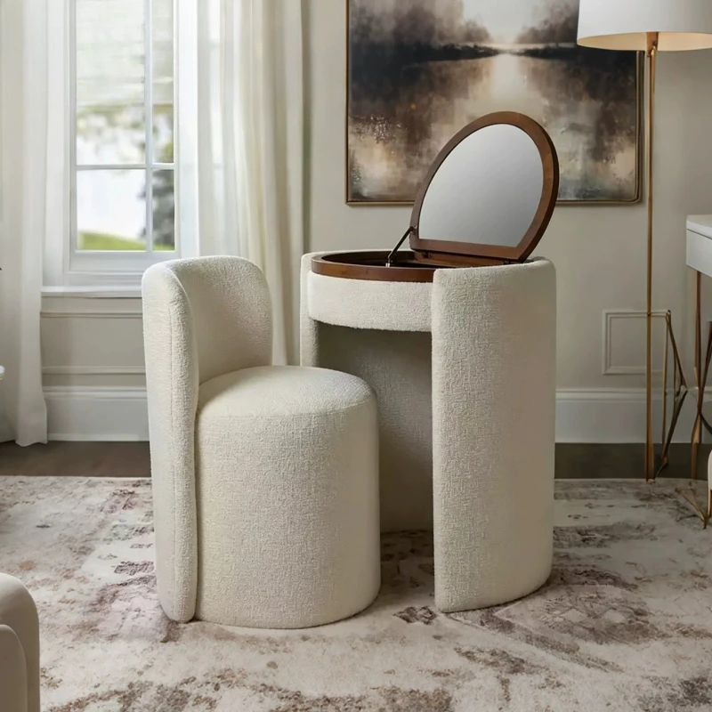 Italian elegant clamshell makeup table simple bedroom combination dresser fashionable storage dressing integrated makeup table