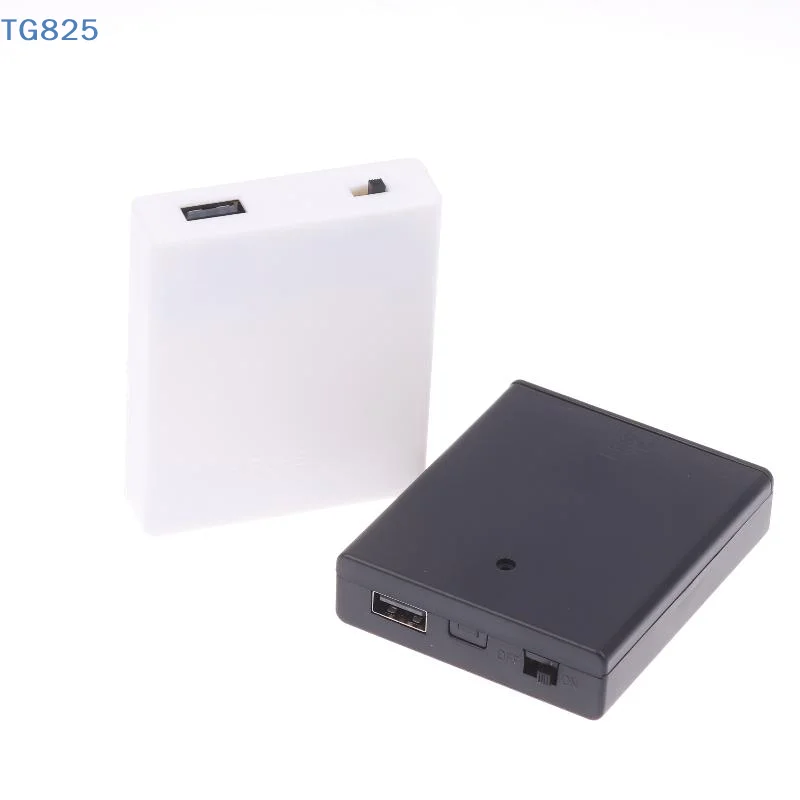 【AN】【AN】1Pcs USB Power Supply Battery Box Portable Mini 4AA Battery Holder Storage Box Case For LED Strip Light Accessories