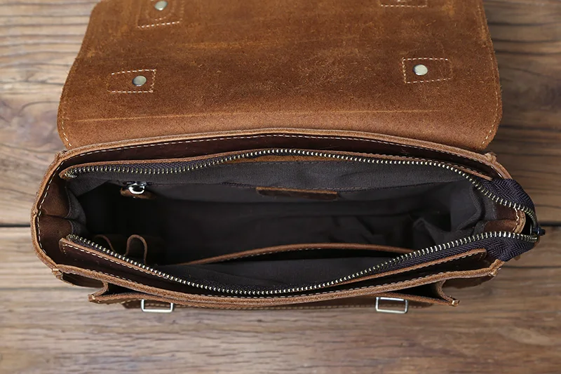 NZPJ Retro Leder Männer der Briefträger Tasche Crazy Horse männer Tasche Top Schicht Rindsleder Schulter Tasche Beiläufige Handtasche Für 10-zoll IPad – Detail 14