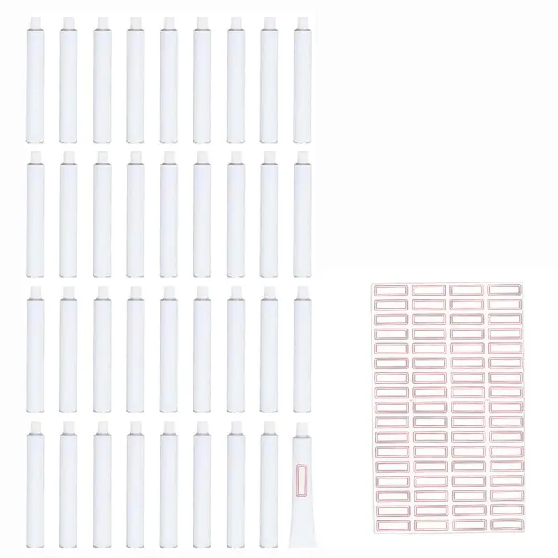 

【A08I】20 Ml Empty Toothpaste Paint Tubes 36Pcs Empty Aluminum Paint Tubes Blank Aluminum Tube For Oil Paint