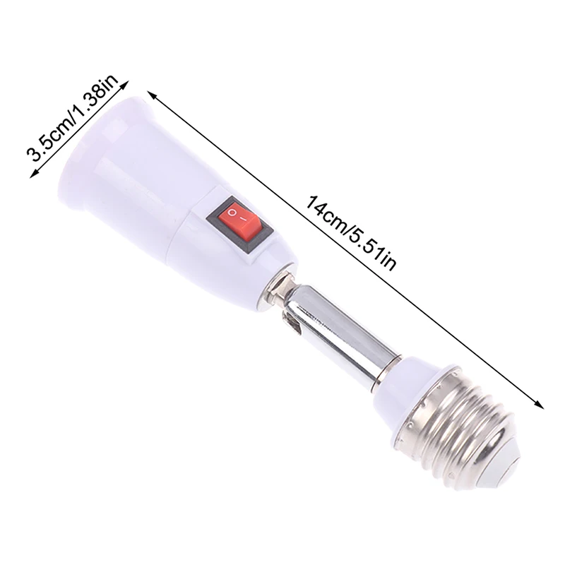 E27 To E27 LED Light Bulb Lamp Holder With Switch Flexible Extension Adapter Socket Extend Adapter Converter Wall Base Holder