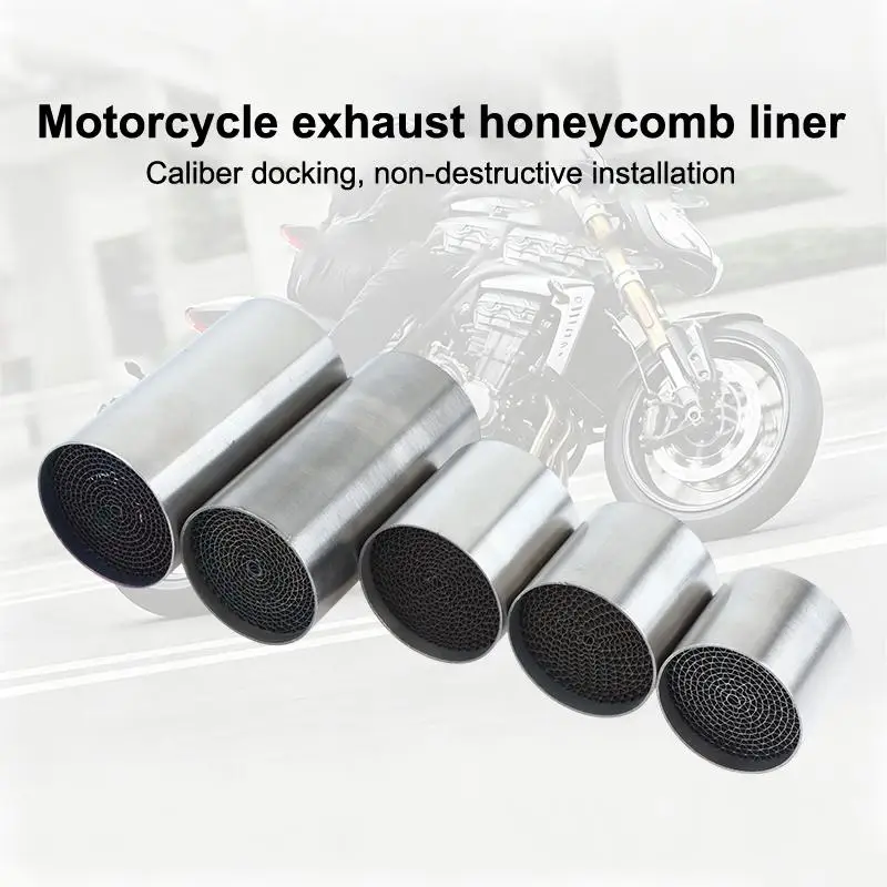 Universal Motorcycle Exhaust Honeycomb DB Killer: Reduce Noise High Torque Low Speed Purification