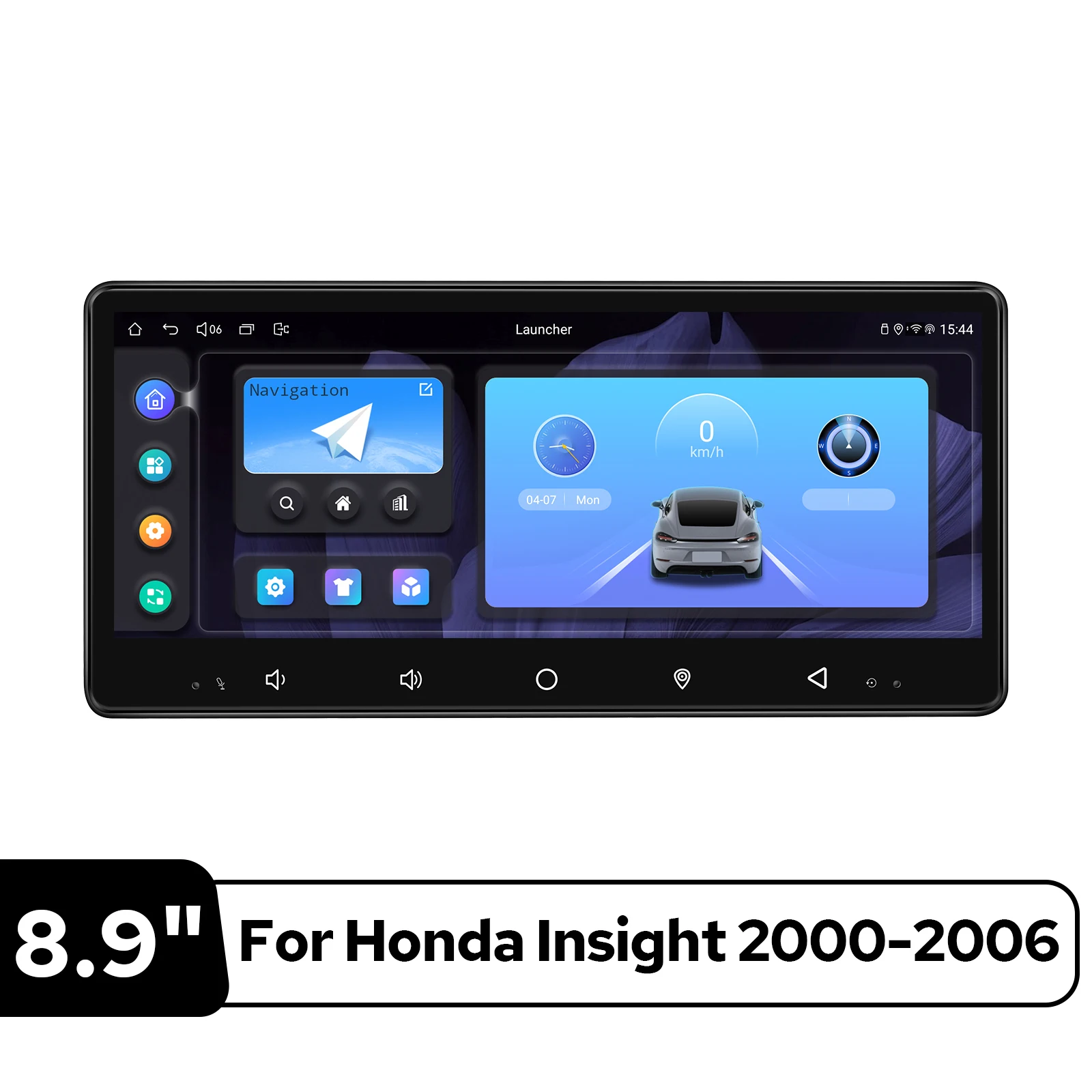 For Honda Insight 2000-2006 Android Car Radio 8.9 Inch 1920x720 Wireless CarPlay Android Auto Plug&Play Car Stereo Replacement