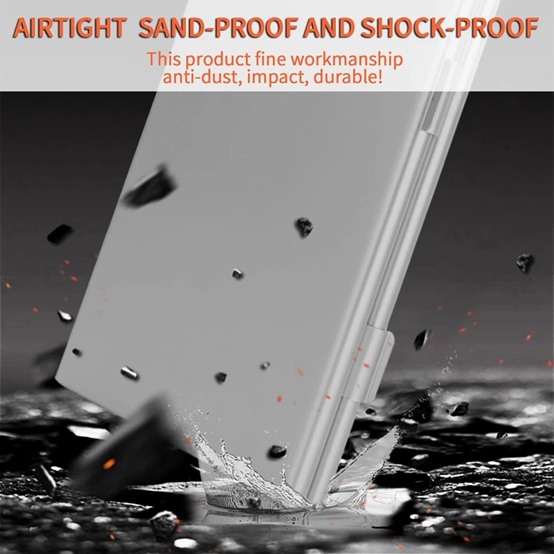 Aluminum Alloy SD & TF Card Holder Case Double-Layer Large Capacity With EVA Slots For 6 SD Cards And 12 TF Cards 1 Pcs