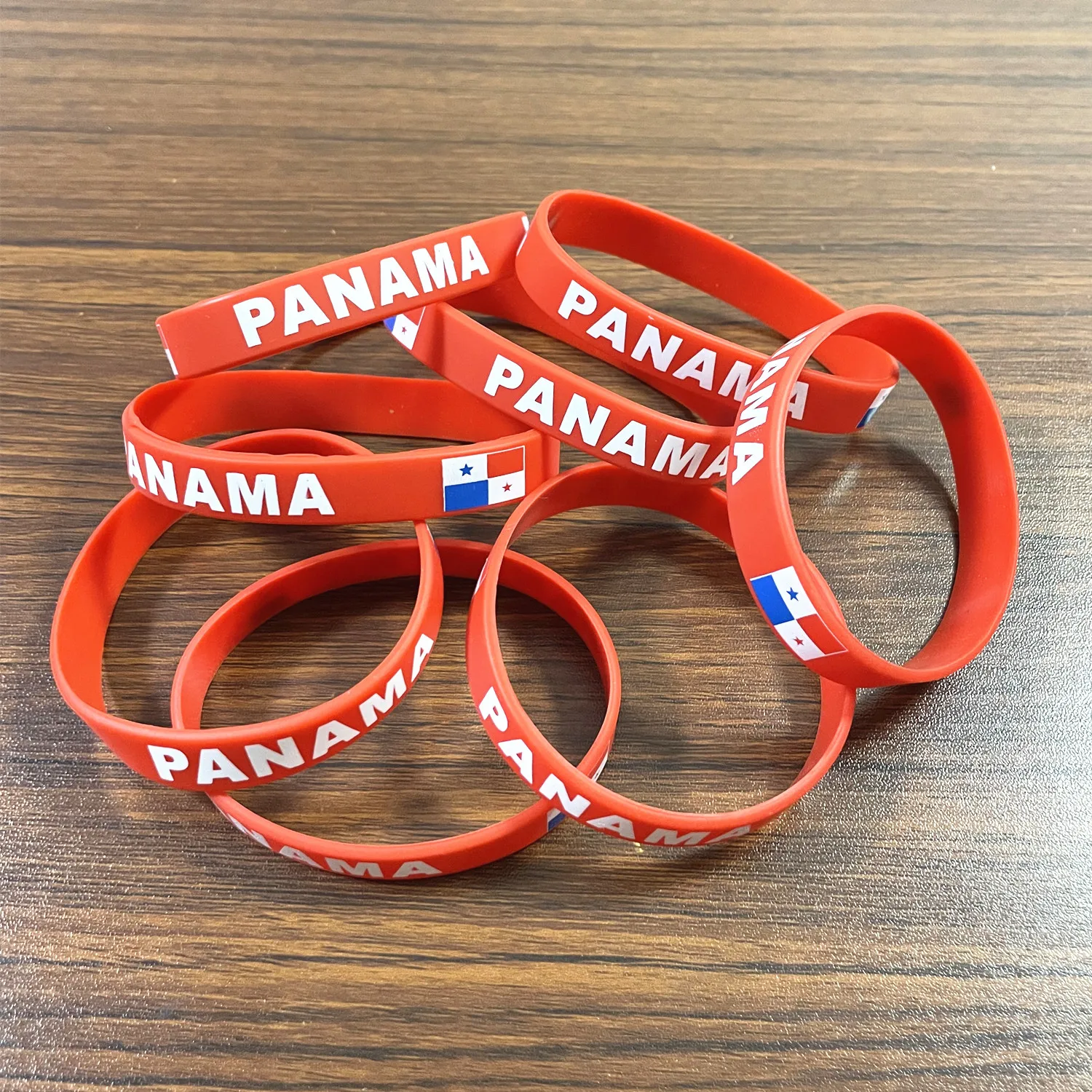 2pcs Panama Flag Silicone Bracelets Sports Game Wristbands National Wrist Strap for Men Women Rubber Band Fashion Accessories