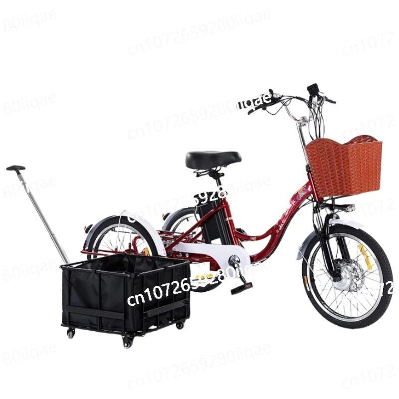 

For Women With Lithium Battery Electric Tricycles Adult With Pull Basket/Seat Three Wheel 48V 350W Fashion Electric City Bike