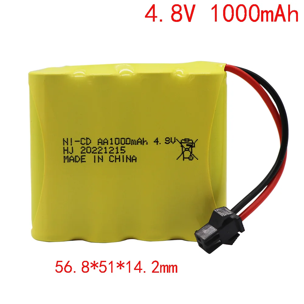 Upgrade 3.6V/ 4.8V/ 6V/ 7.2V 1000MAH NICD Battery for RC Toys Cars Trucks Tank 700mah nicd Replaceable Battery with SM plug