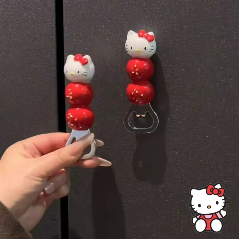 

Sanrio Hello Kitty мультфильм милая открывалка для бутылок креативная Kawaii 3D магнитная наклейка на холодильник аниме периферийные устройства подарок оптовая продажа