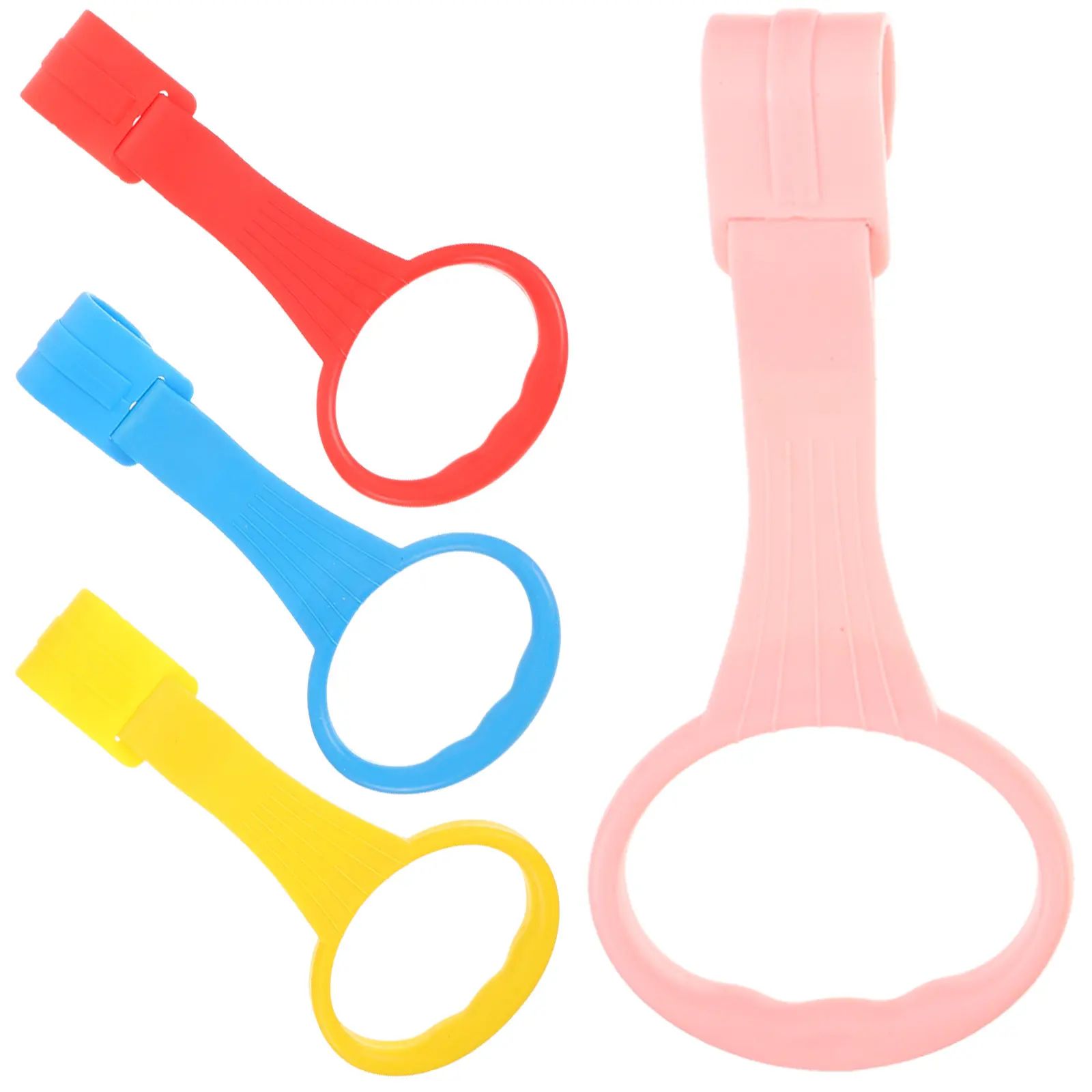4 anelli per culla per bambini, bordi lisci, impugnatura comoda, facile da usare, leggero, portatile, strumento per l'allenamento della deambulazione dei bambini